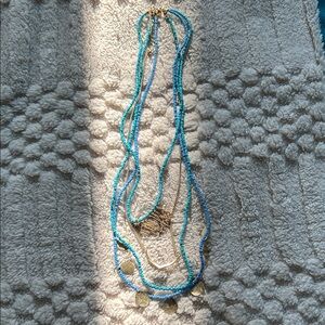 Turquoise and Gold boho Necklace